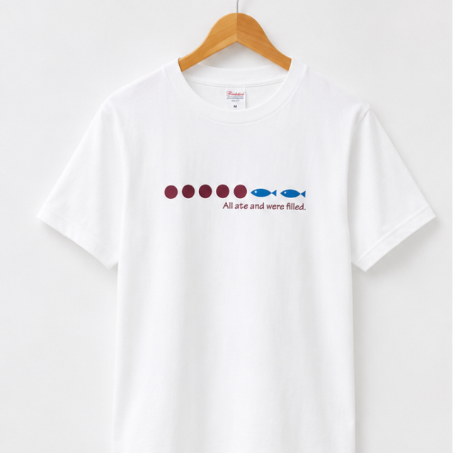 峯田敏幸さんデザインＴシャツ（パンと魚）