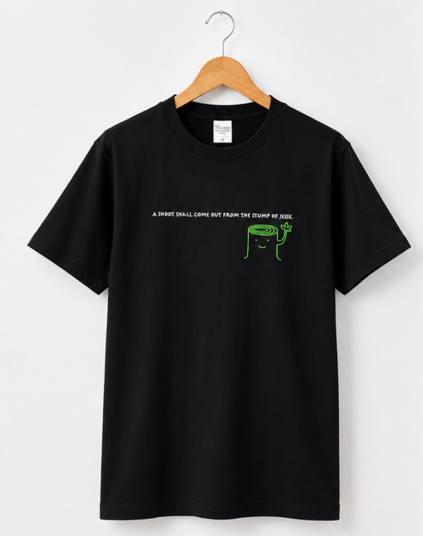 峯田敏幸さんデザインＴシャツ（切り株【黒】）